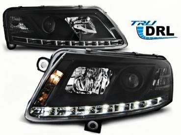 LED Tagfahrlicht Scheinwerfer für Audi A6 C6 (4F) 04-08 schwarz